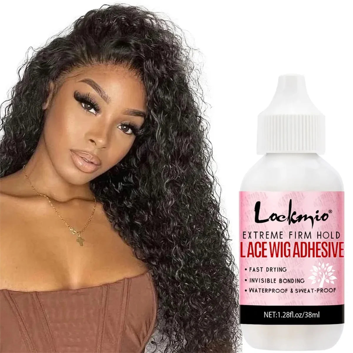 Lockmio Lace Wig Glue Extreme Hold Waterproof Adhesive for Frontal Wigs - 6