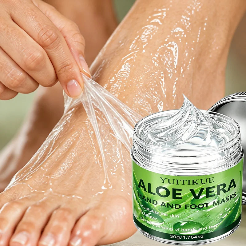 YUITIKUE Aloe Vera Hand and Foot Mask Deep Hydrating Exfoliating Cream - 1