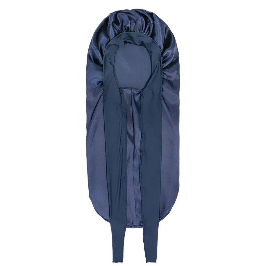 Extra Large Silk Satin Sleep Bonnet with Elastic Hair Band