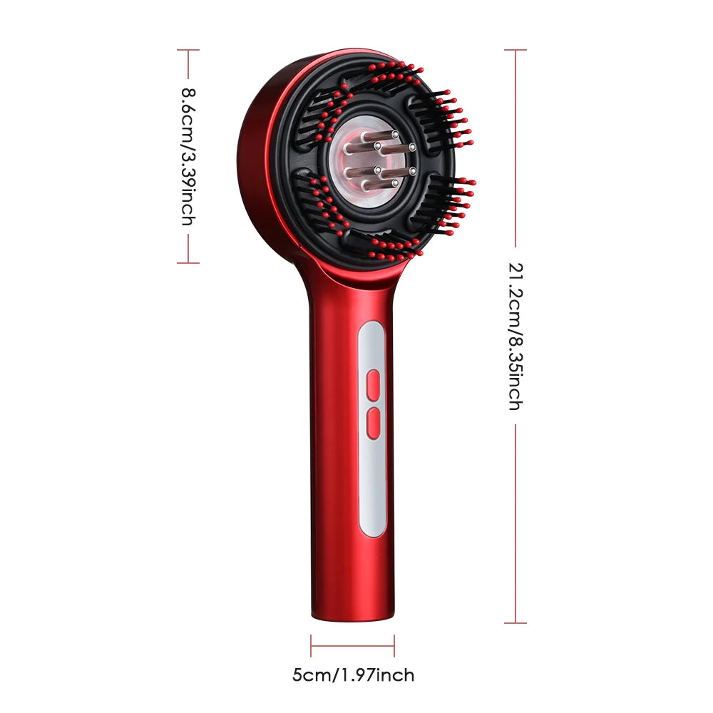 Electric Scalp Massager and Hair Growth Serum Applicator Comb