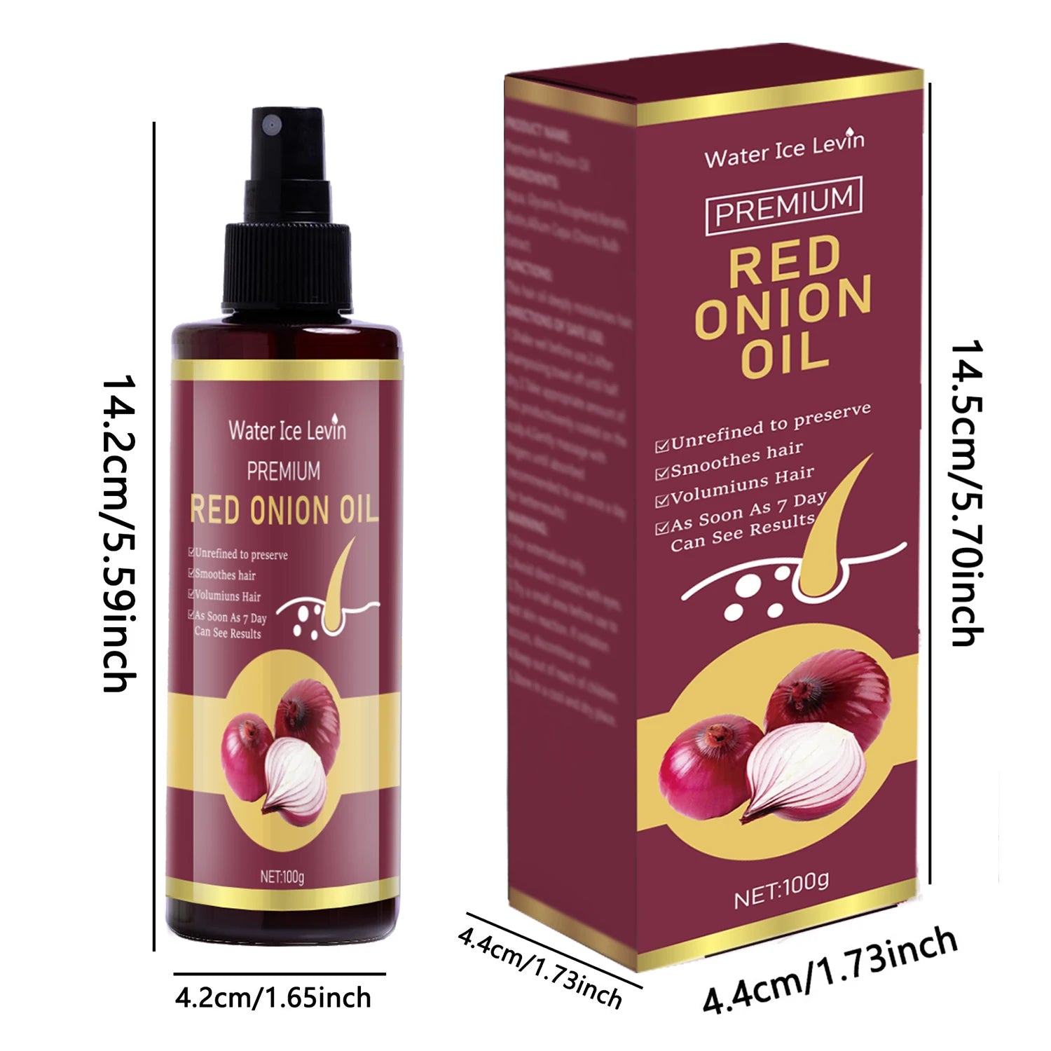 Red Onion Hair Oil Moisturizing and Hydrating Hair Care Essence 100g - 6