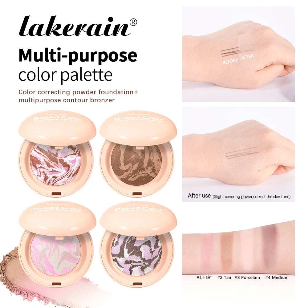 Baked Color Correcting Face Powder Foundation