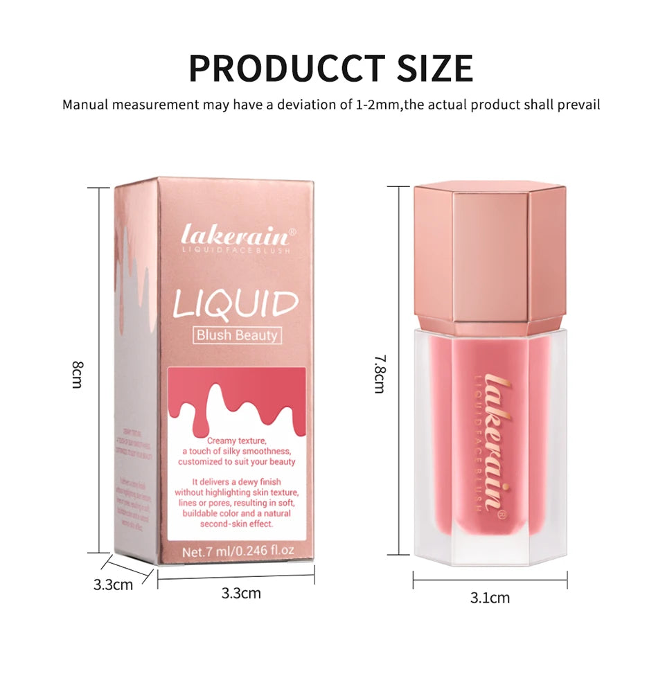 Waterproof Matte Liquid Blush with Built-in Applicator