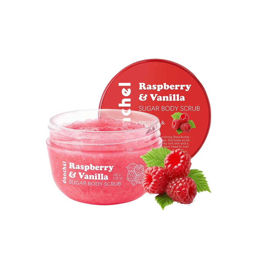 Raspberry Vanilla Sugar Body Scrub for Exfoliation - 21