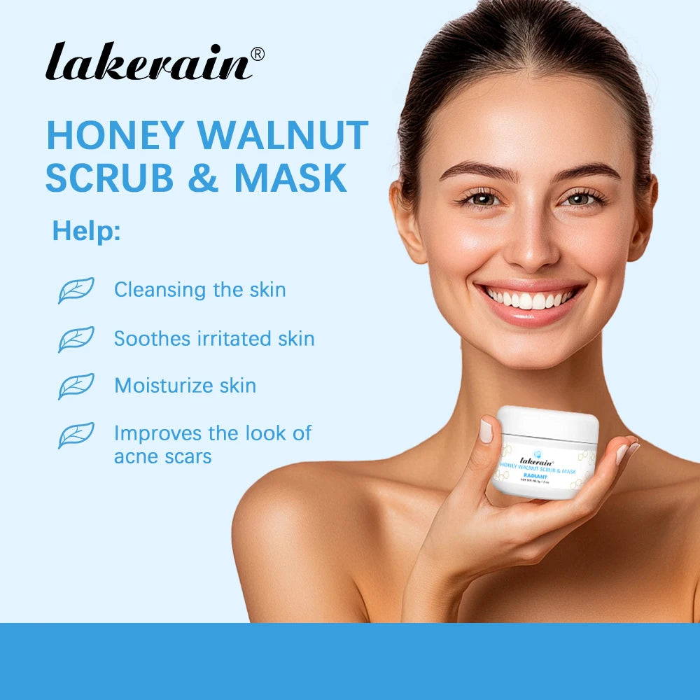 Honey Walnut Exfoliating Facial Scrub and Mask
