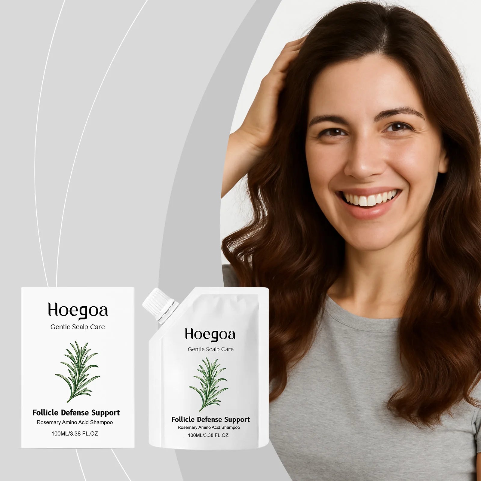 Rosemary Amino Acid Hair Shampoo 100ml Oil Control Scalp Cleanser