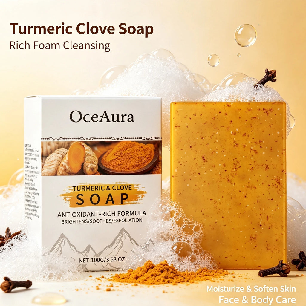 Turmeric and Clove Exfoliating Soap Bar for Face and Body