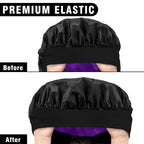 Satin Sleep Bonnet with Adjustable Long Tie for Hair Protection