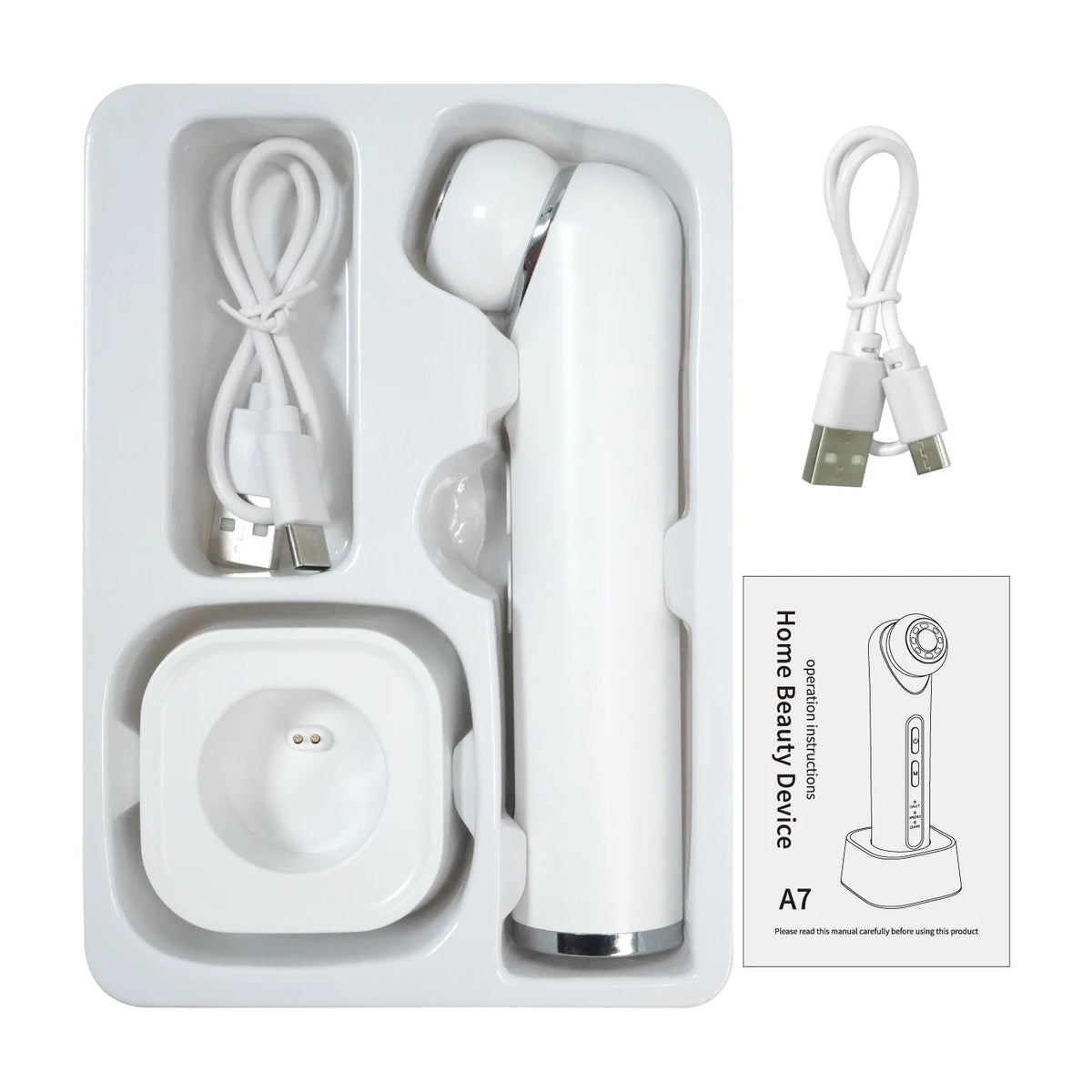 3-in-1 LED Photon Eye Facial Massager for Dark Circles and Puffiness
