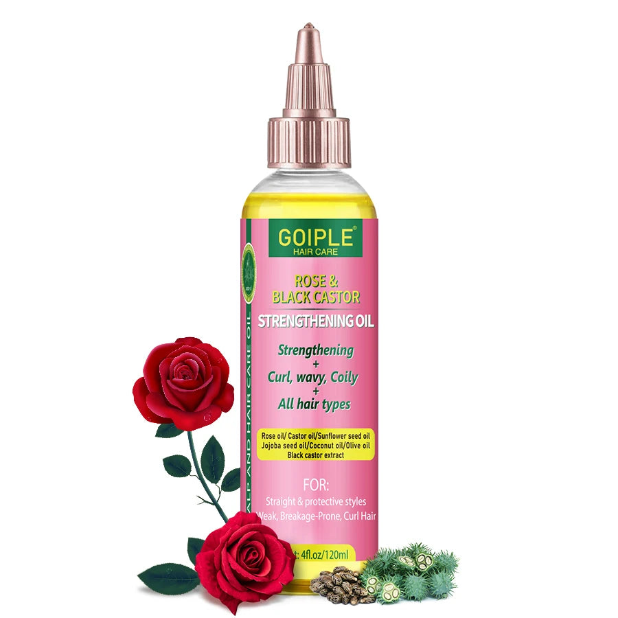 Rose and Black Castor Oil Hair Strengthening and Repair Treatment