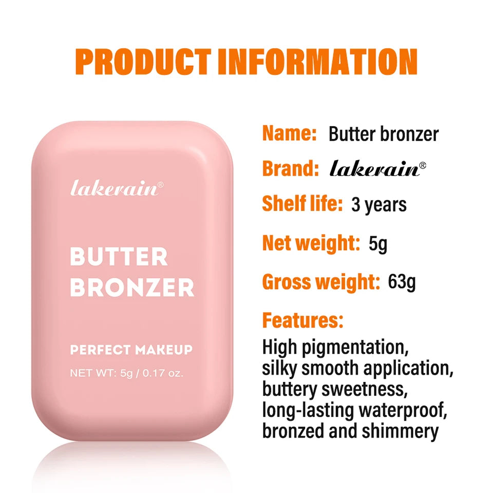 Soft Matte Butter Bronzer Powder for Face Contouring