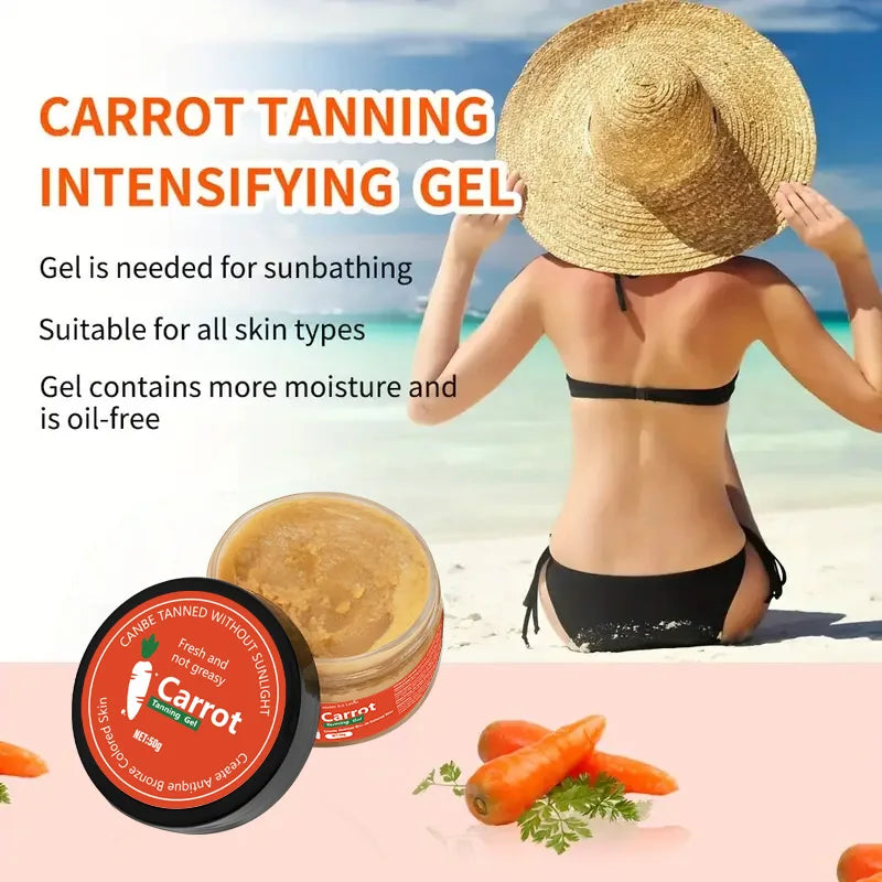 Carrot Tanning Gel Self Tanner and Bronzer for Natural Sunless Glow