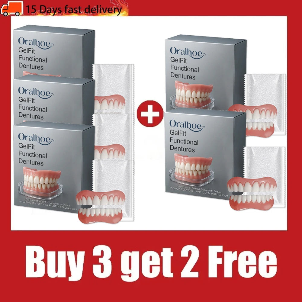 Temporary Comfort Fit Cosmetic Denture Set - 9