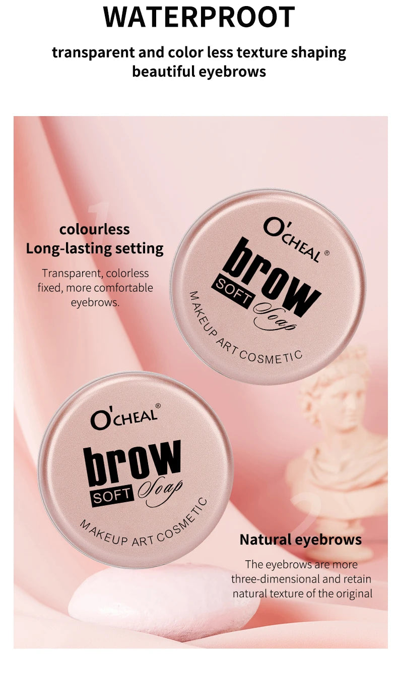 O'CHEAL Eyebrow Soap Sculpting Gel Waterproof Brow Styling Wax - 10
