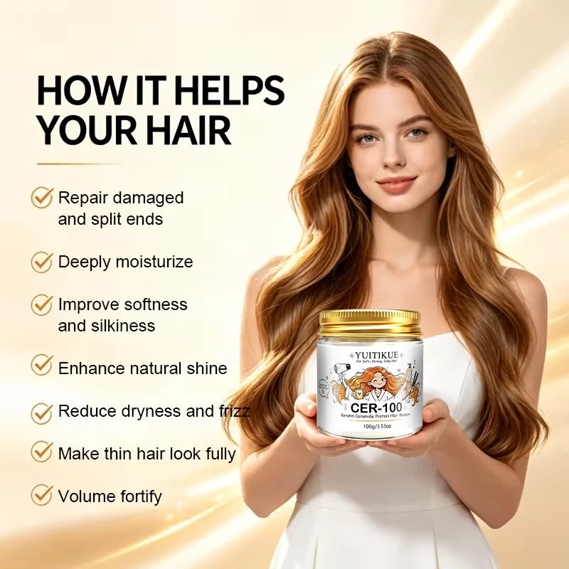 YUITIKUE CER-100 Keratin Ceramide Hair Mask Deep Conditioning Treatment