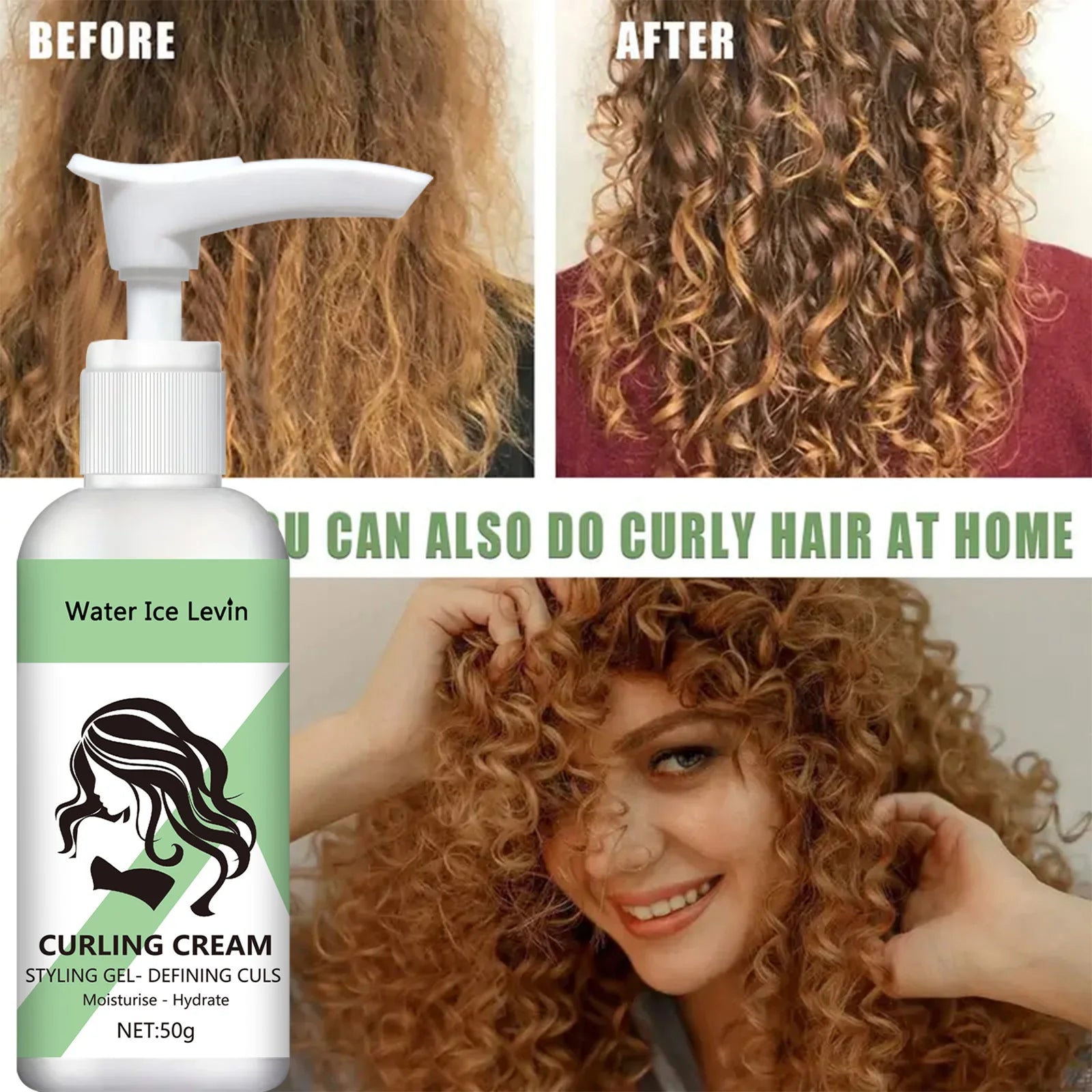 Curly Hair Elastin Moisturizing Styling Cream 50g