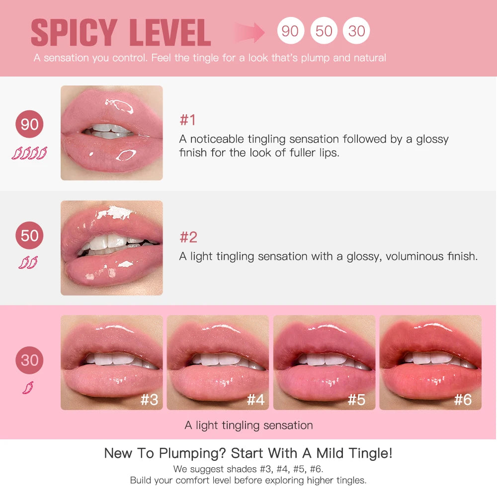 Hydrating Lip Plumper Gloss for Fuller Looking Lips