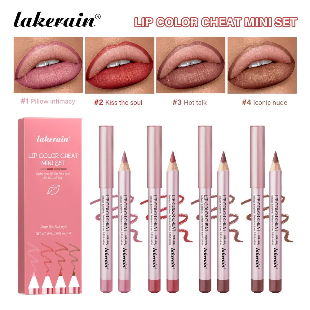 Waterproof Long-Lasting Matte Lip Liner Pencil Set