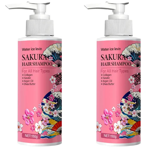 Sakura Hair Shampoo with Collagen Keratin Argan Oil and Shea Butter 150g