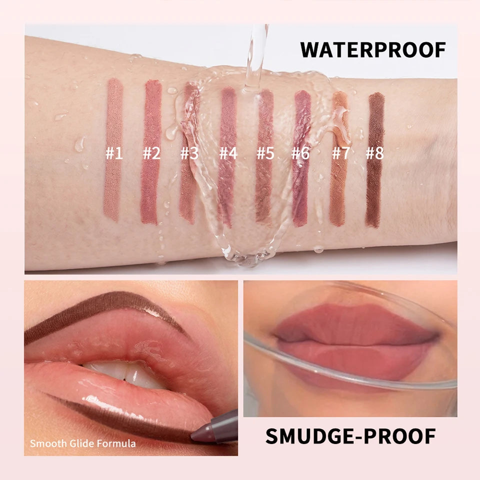 Waterproof Matte Lip Liner Pencil for Long-Lasting Lip Contouring