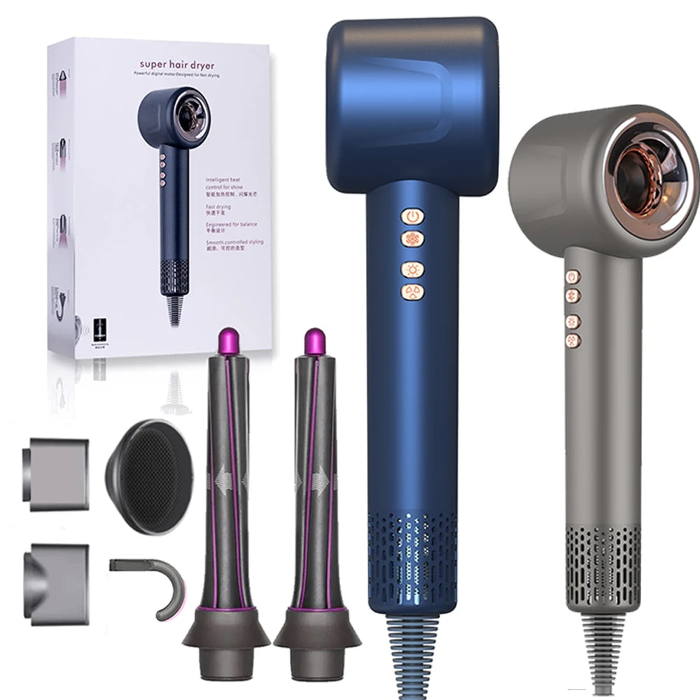 Professional Ionic Hair Dryer - Fast Dry Blow Dryer with Styling Nozzles - 1