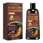 YUITIKUE 3in1 Light Brown Hair Dye Shampoo Gray Coverage Hair Color