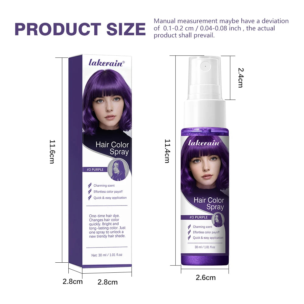 Temporary Hair Color Spray for Instant Styling