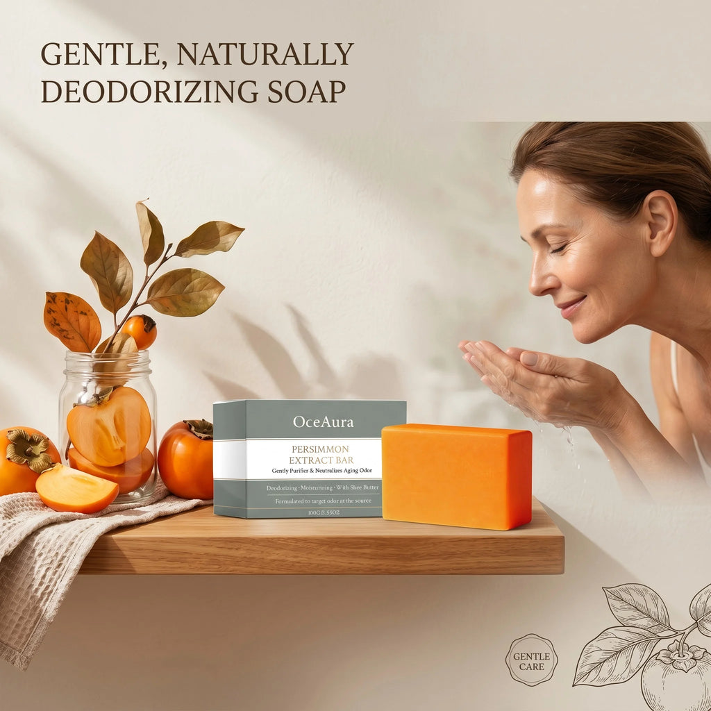 Persimmon Extract Deodorizing Body Soap for Aging Odor