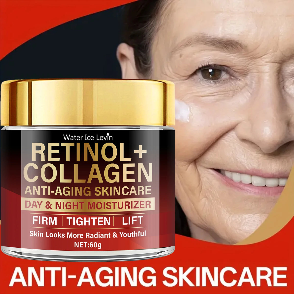 Water Ice Levin Retinol Collagen Anti Aging Face Cream Day Night