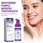 Purple Teeth Whitening Mousse Deep Cleaning Foam Toothpaste 50ml