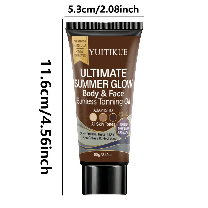 YUITIKUE Self Tanning Oil Face and Body Sunless Bronzer 60g - 16