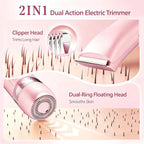 2-in-1 Waterproof Electric Bikini Trimmer and Body Shaver