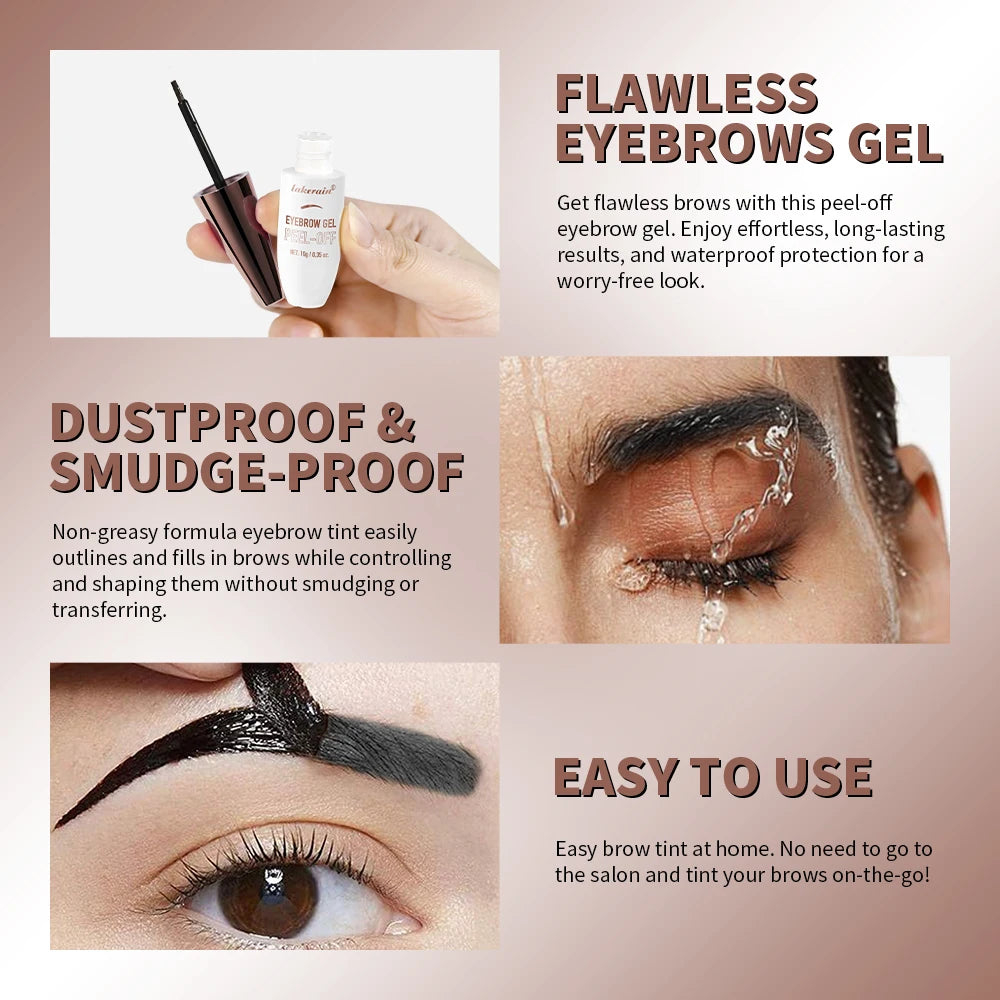 Waterproof Peel-Off Eyebrow Tint Gel for Long-Lasting Brows - 4