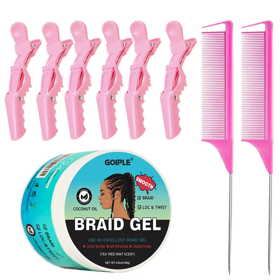100g Tea Tree Mint Braid Styling Gel Edge Control Hair Wax - 12
