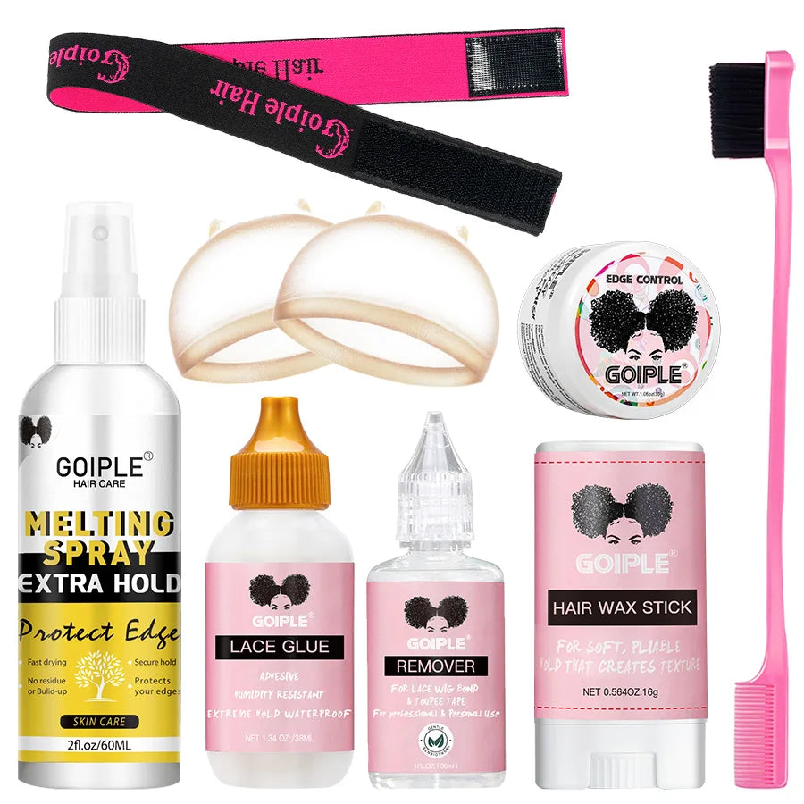 Goiple Lace Wig Adhesive Kit Melting Spray and Hair Wax Stick Set