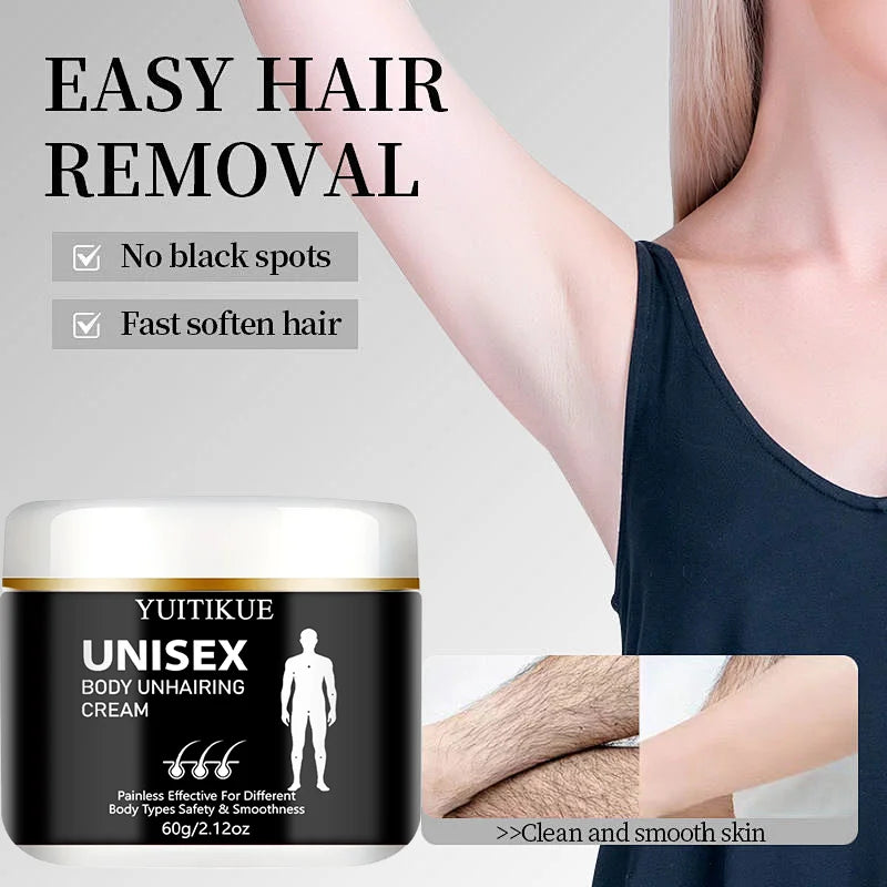 Unisex Body Hair Removal Cream 60g Painless Hair Remover