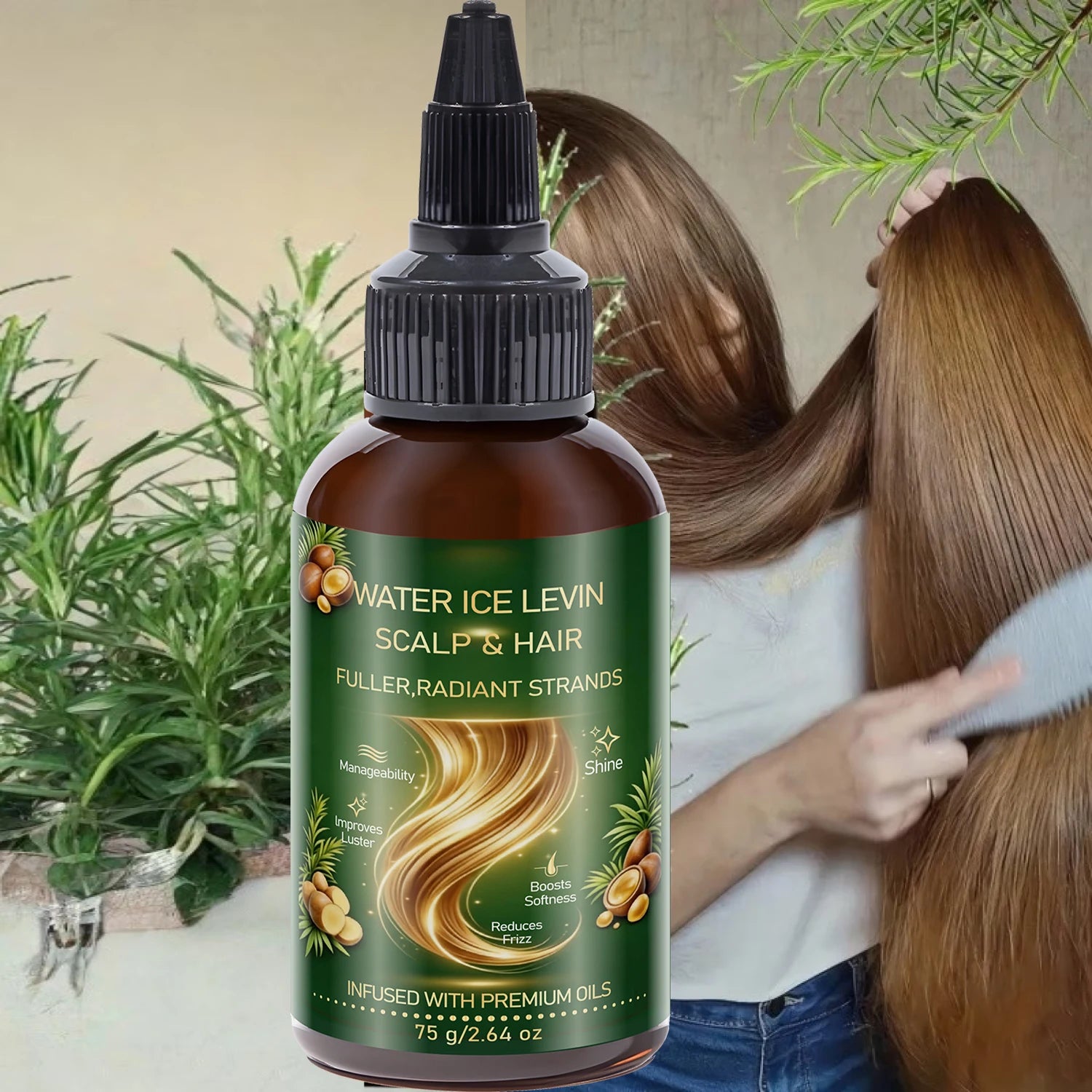 Biotin and Keratin Infused Hair Oil for Frizz Control and Shine