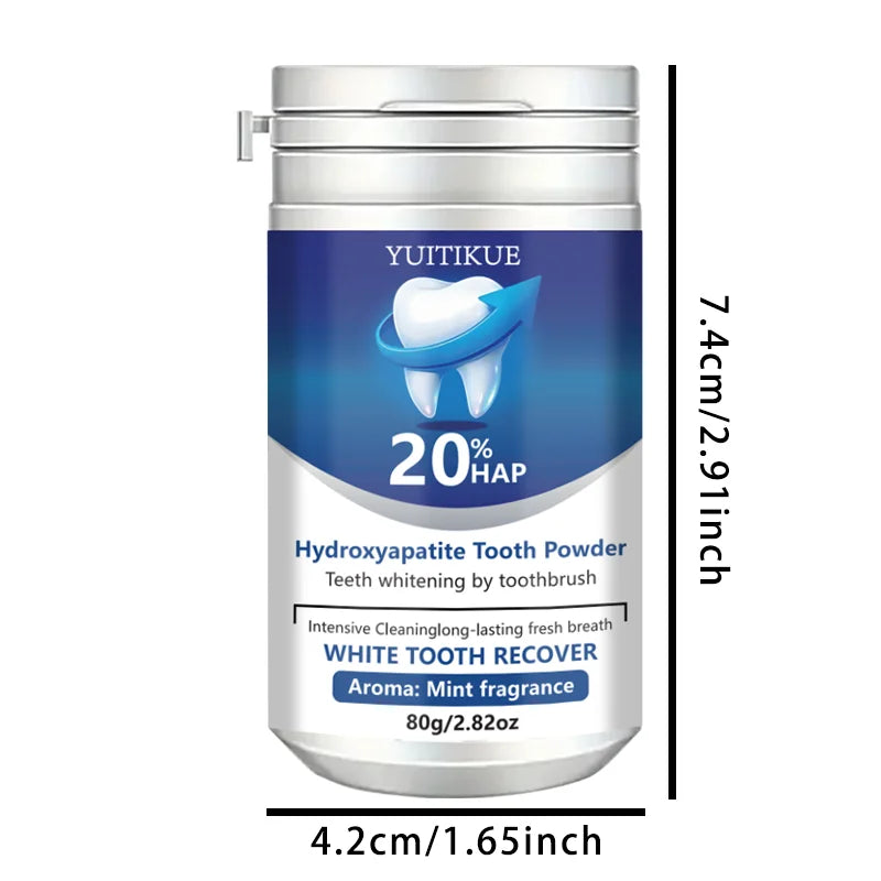 YUITIKUE 20% HAP Hydroxyapatite Toothpaste Teeth Whitening Mint Powder