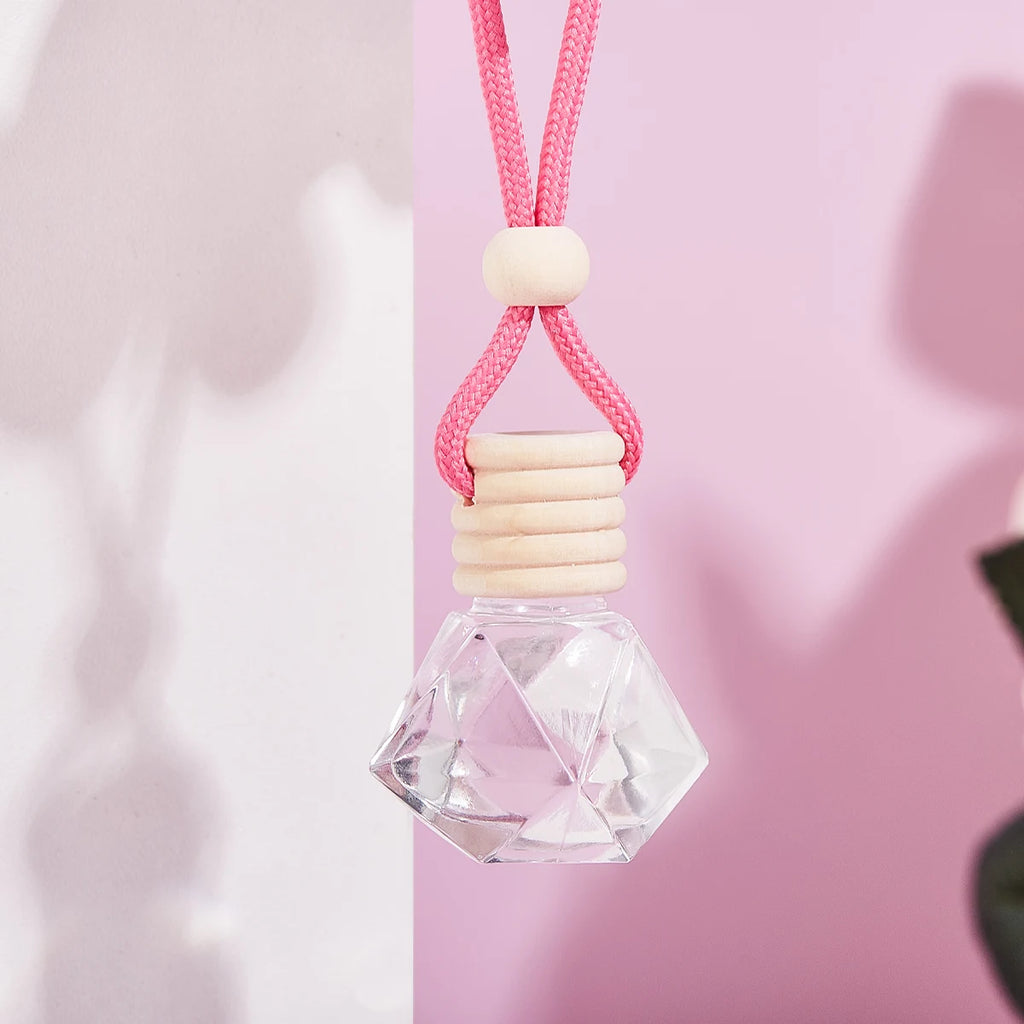Pink Car Air Freshener Hanging Perfume Diffuser Set 4 Pack