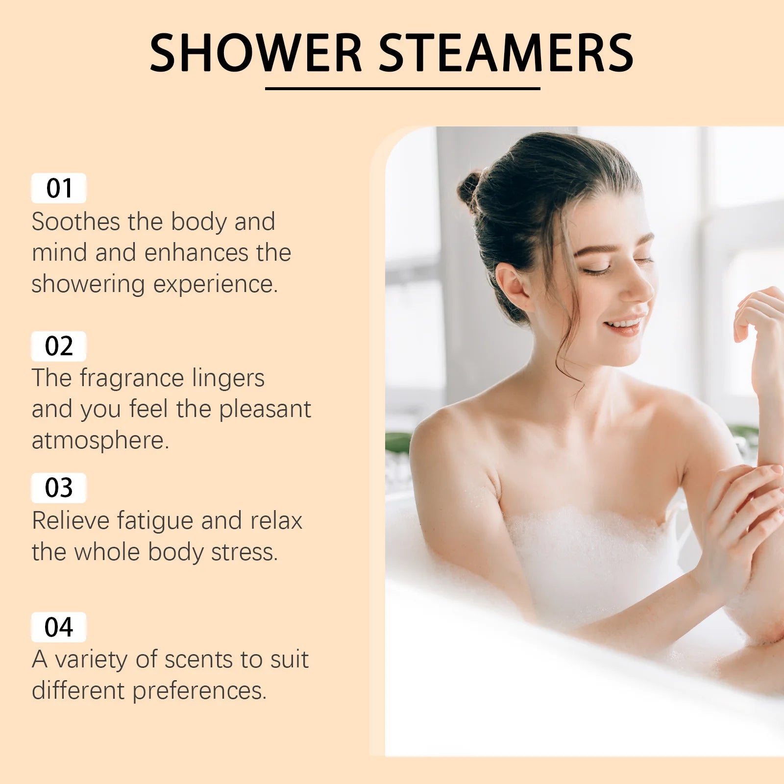 8 Piece Aromatherapy Shower Steamer Tablet Set for Relaxation