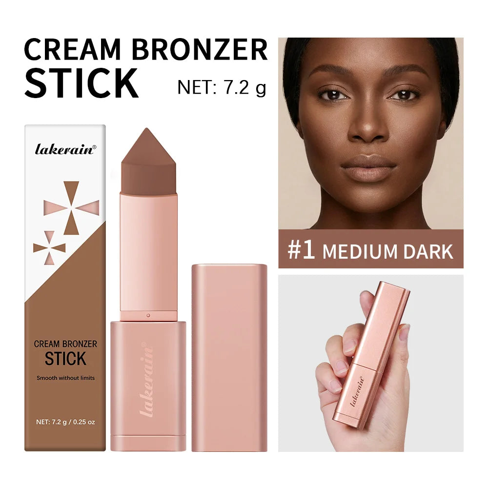 Cream Bronzer Stick for Seamless Face Contouring