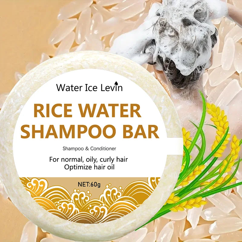 Rice Water Shampoo Bar Organic Hair Growth and Conditioning Soap 60g