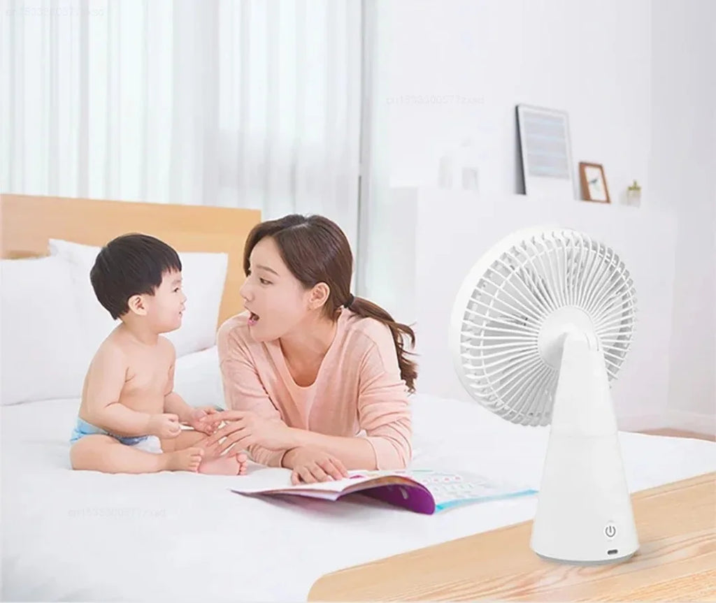Mijia Portable Desk Fan Rechargeable USB Handheld Cooling Mini Fan