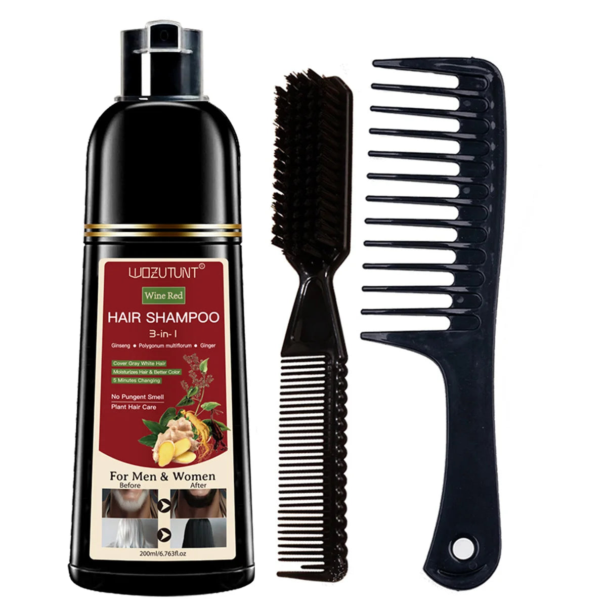 200ml 3 in 1 Herbal Hair Dye Shampoo for Men and Women