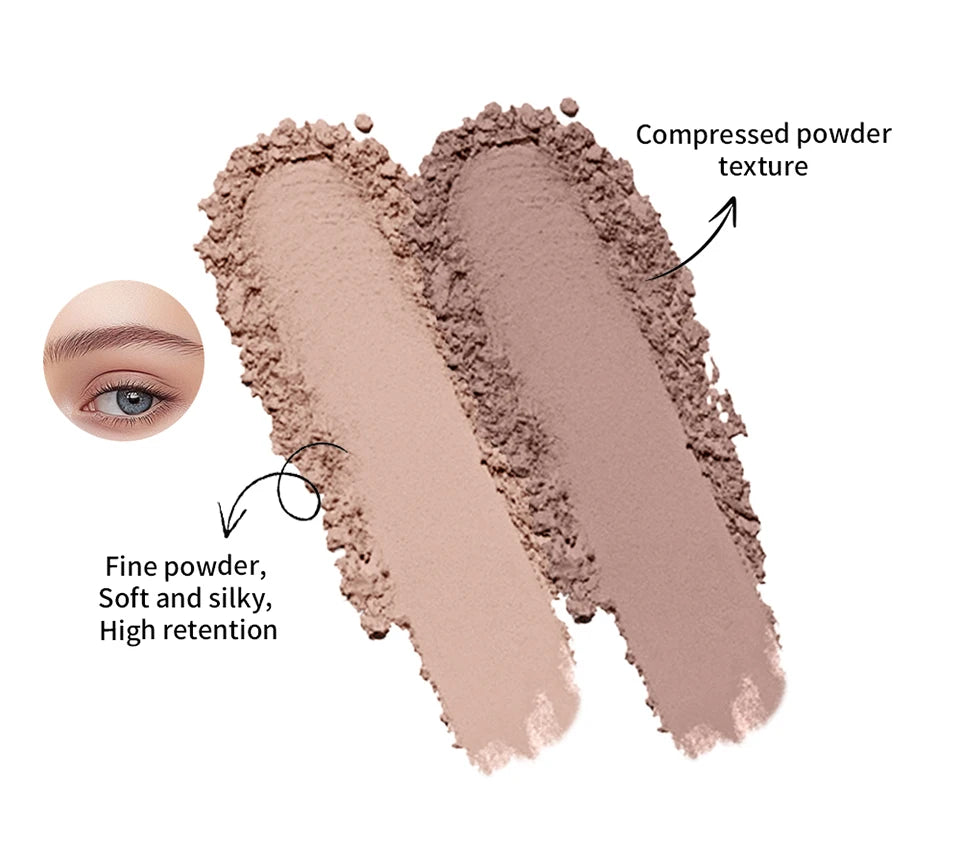 Dual-Tone Eyebrow Powder Palette with Brush