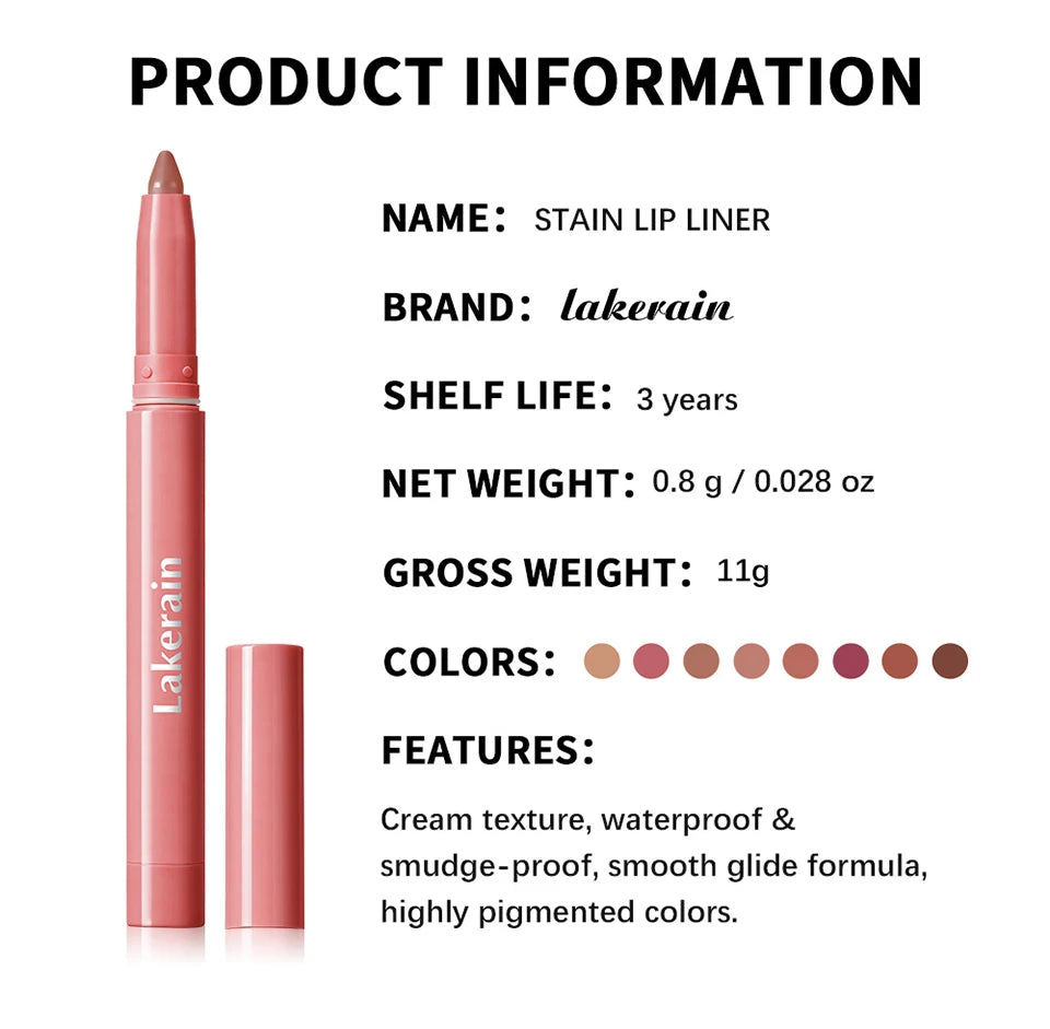 Waterproof Matte Lip Liner Pencil for Long-Lasting Lip Shaping