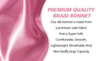 Satin Sleep Bonnet with Adjustable Long Tie for Hair Protection