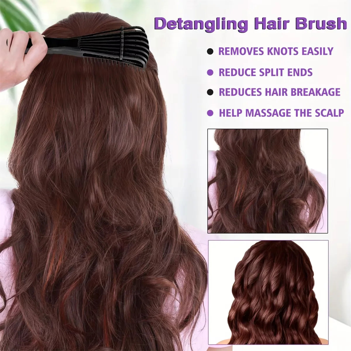 Detangling Hairbrush for Curly and Long Hair Anti-static Scalp Comb