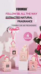 Pink Car Air Freshener Hanging Perfume Diffuser Set 4 Pack