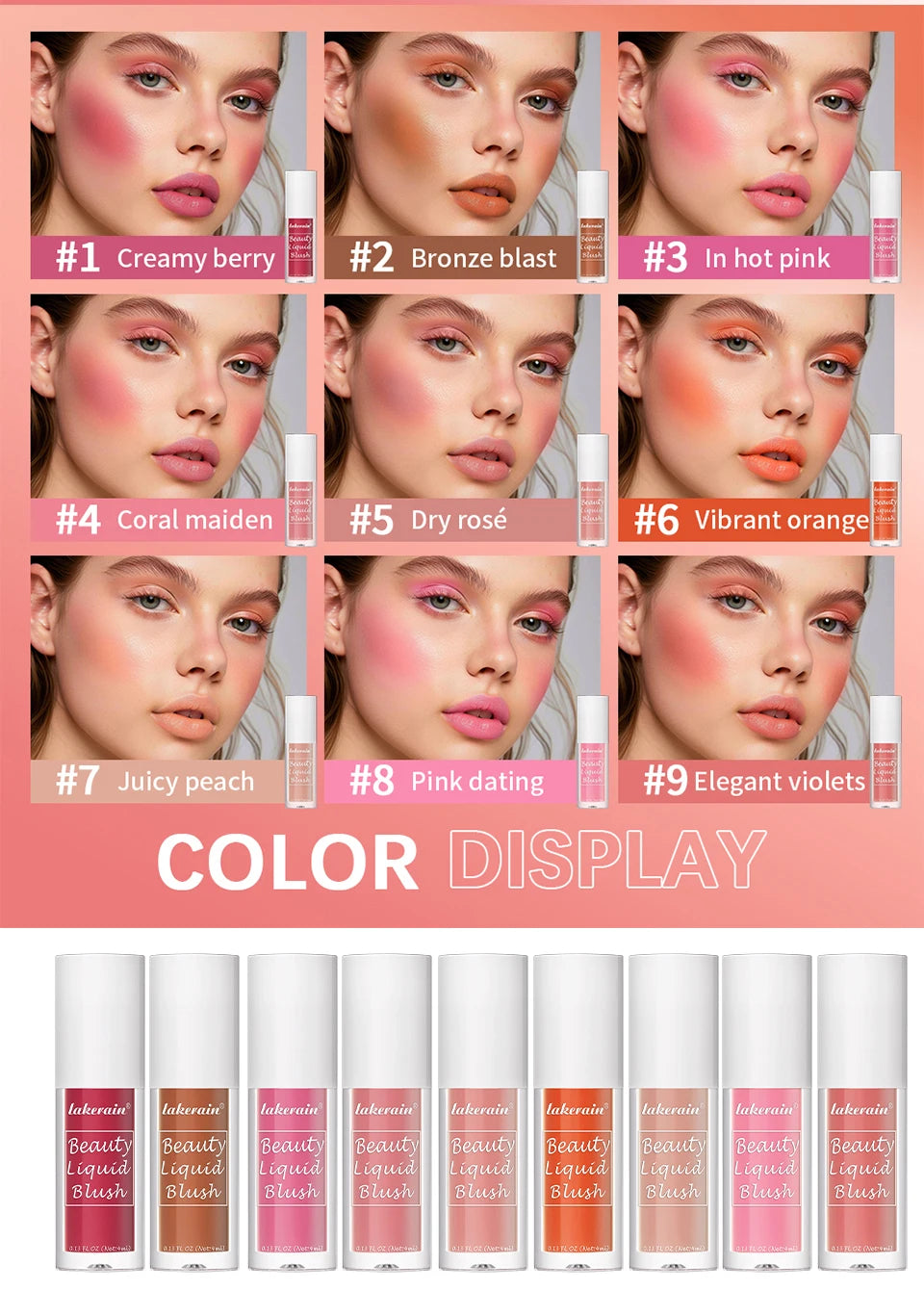 Long-Lasting Liquid Blush for Natural Glowing Makeup